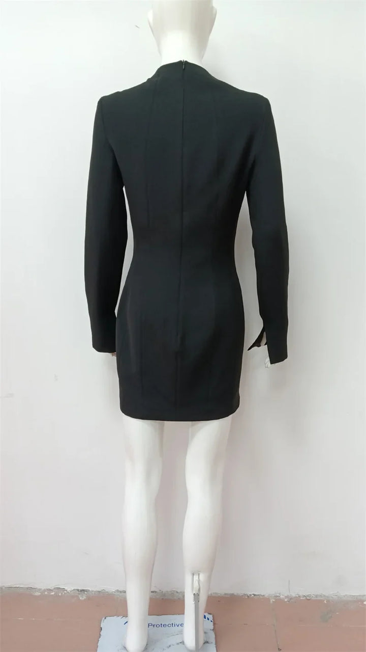 Tailored mini dress with openings and buckles - DANI