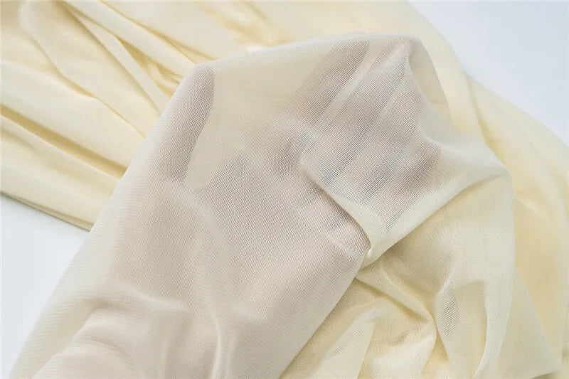 שמלת מקסי שיפון בעיצוב אסימטרי ופתח - שי לין