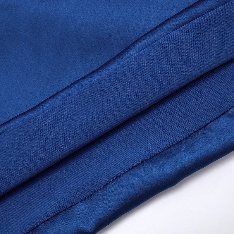 Strapless mini dress in a pleated satin design with buckle decoration - Easy