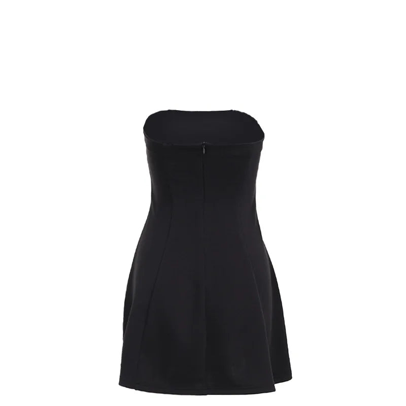 שמלת מיני סטרפלס בגזרת A - לולה