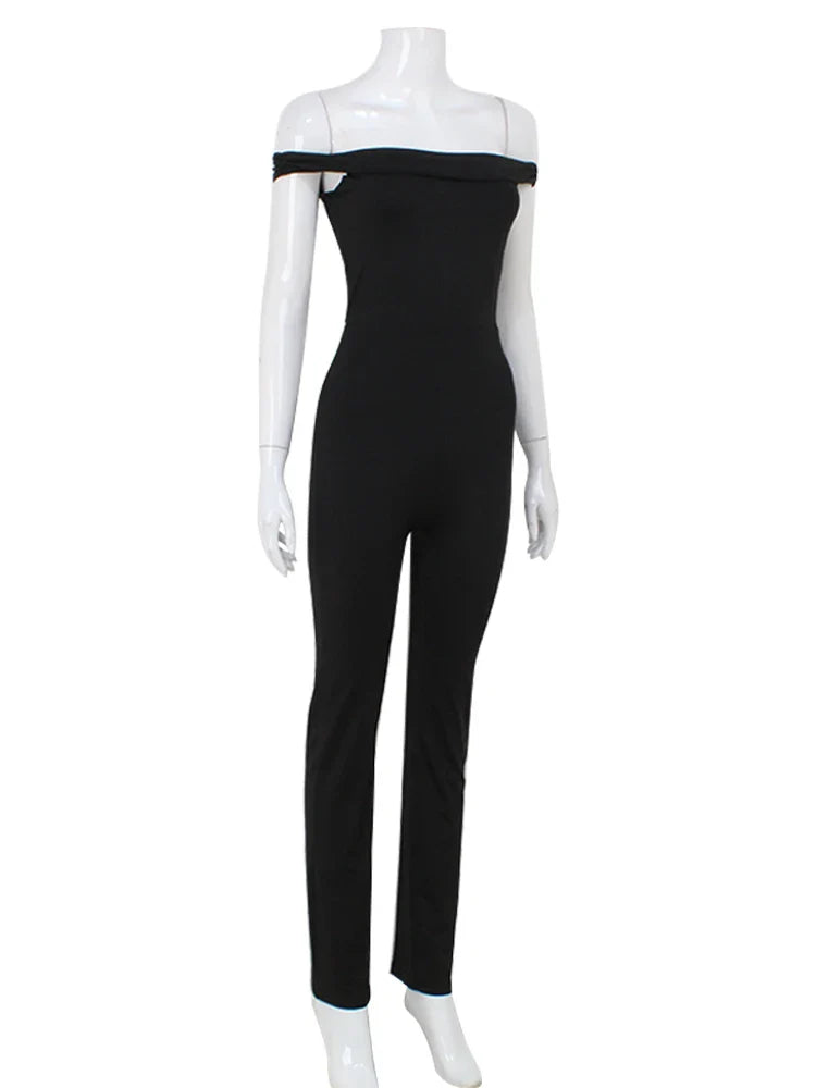 אוברול ארוך בעיצוב כתפיים חשופות - מיי