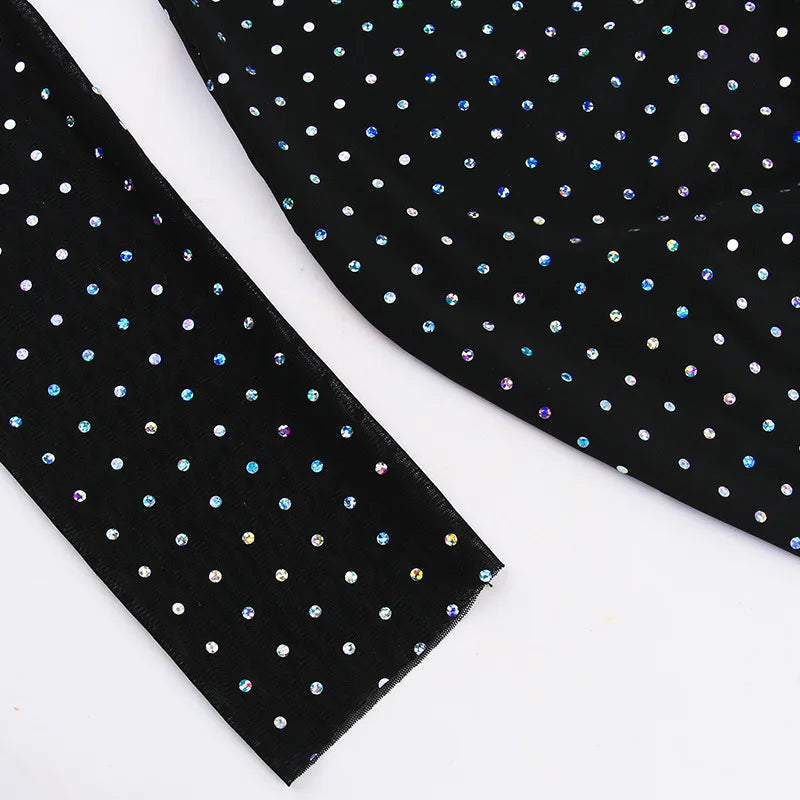 שמלת ערב מקסי נצנצים בעיטור מחשוף קשירה - מיכאלה