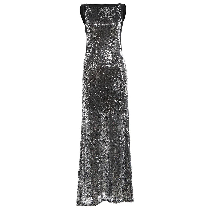 Open Back Sequin Maxi Dress - Lexi
