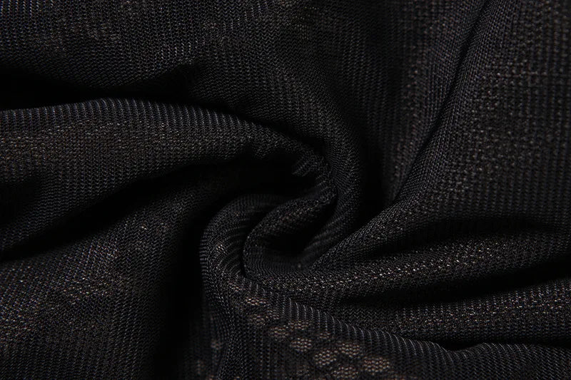 שמלת מקסי תחרה בעיטור שיפון כתפיים חשופות - Elouise