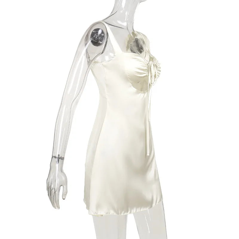 שמלת מיני קשירה גב פתוח - אלאיה