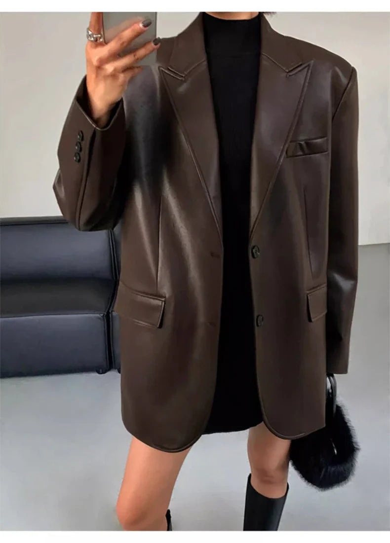 ג'קט עור מחויט - ראשל