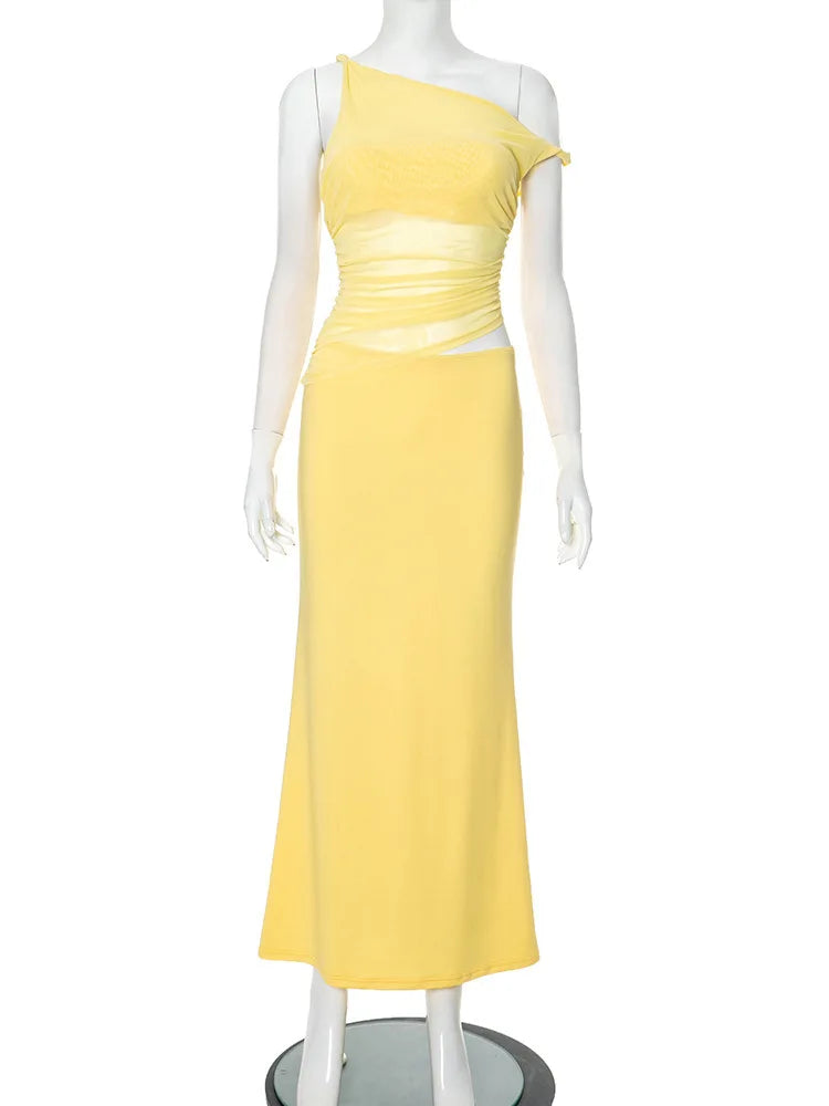 שמלת מקסי בעיצוב רשת - סאני