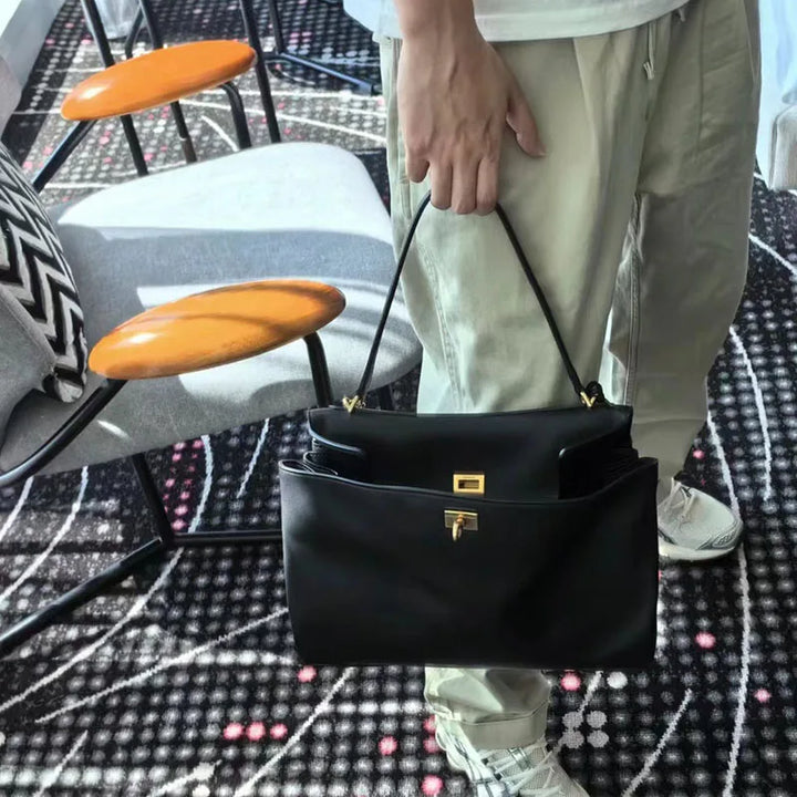 Luxury handmade leather bag - cowhide leather