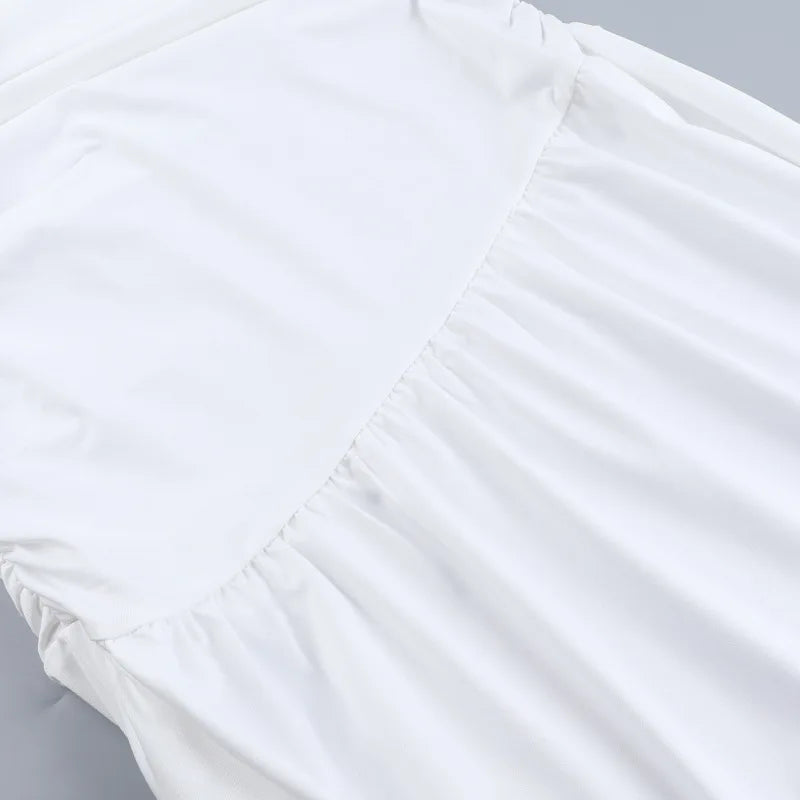 שמלת מקסי כיווצים כתפייה אחת בעיצוב שסע עמוק - אלייז'ה