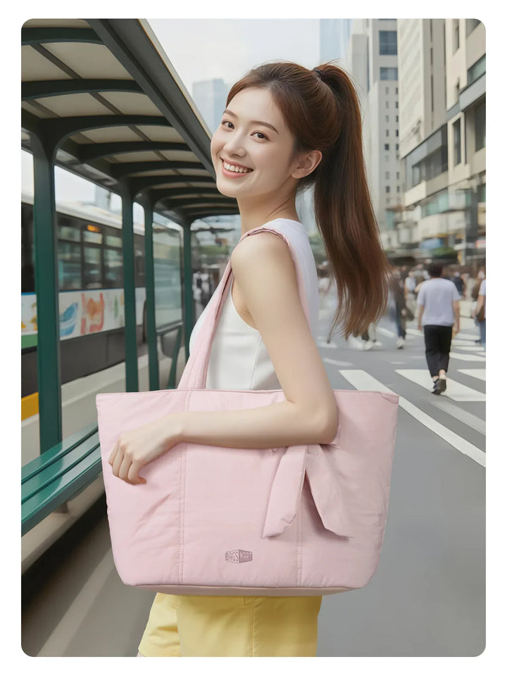 Padded bag with large storage compartment