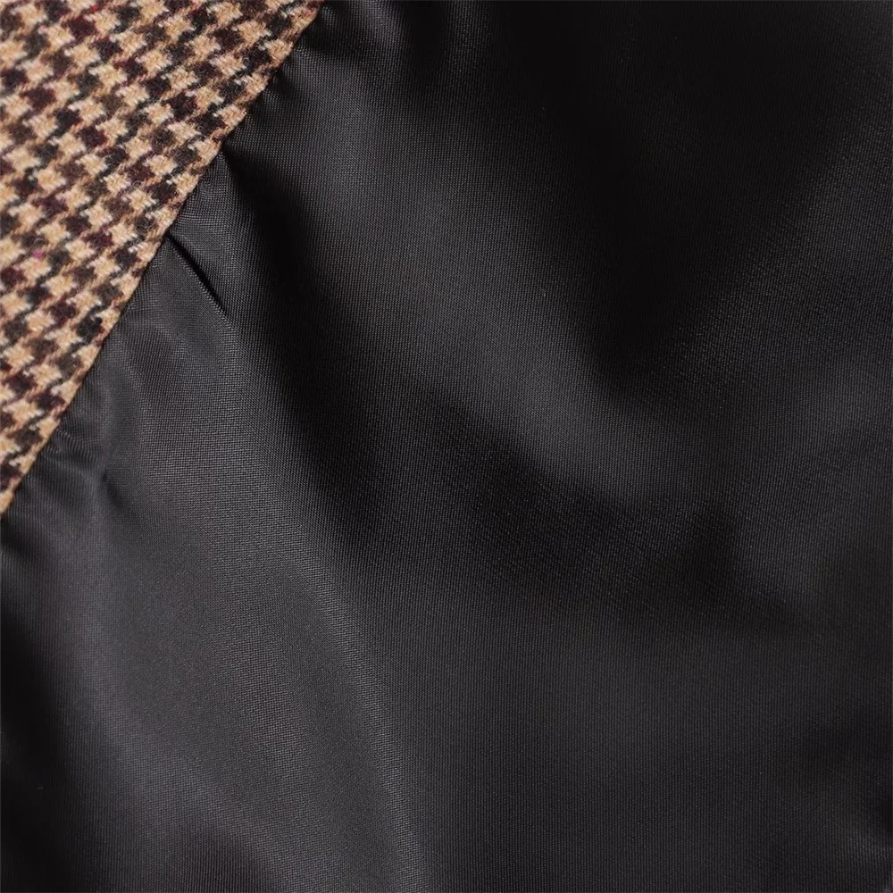 סט שני חלקים משובץ סטייל קולג' GIRL חצאית מיני ובלייזר - קוני