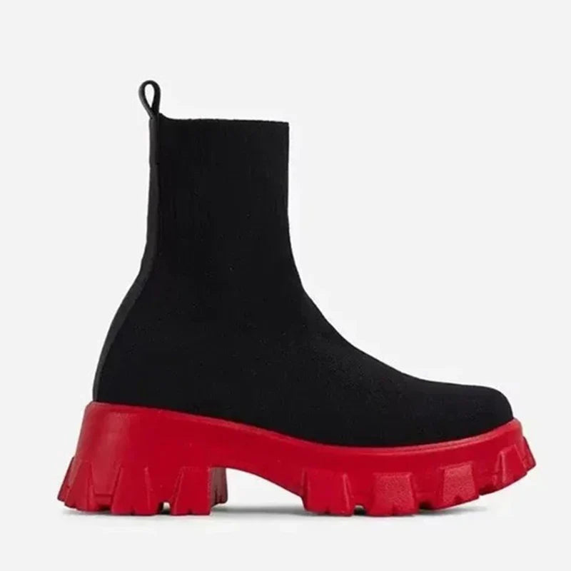 מגפי גרב בעיצוב פלטפורמה - קורי