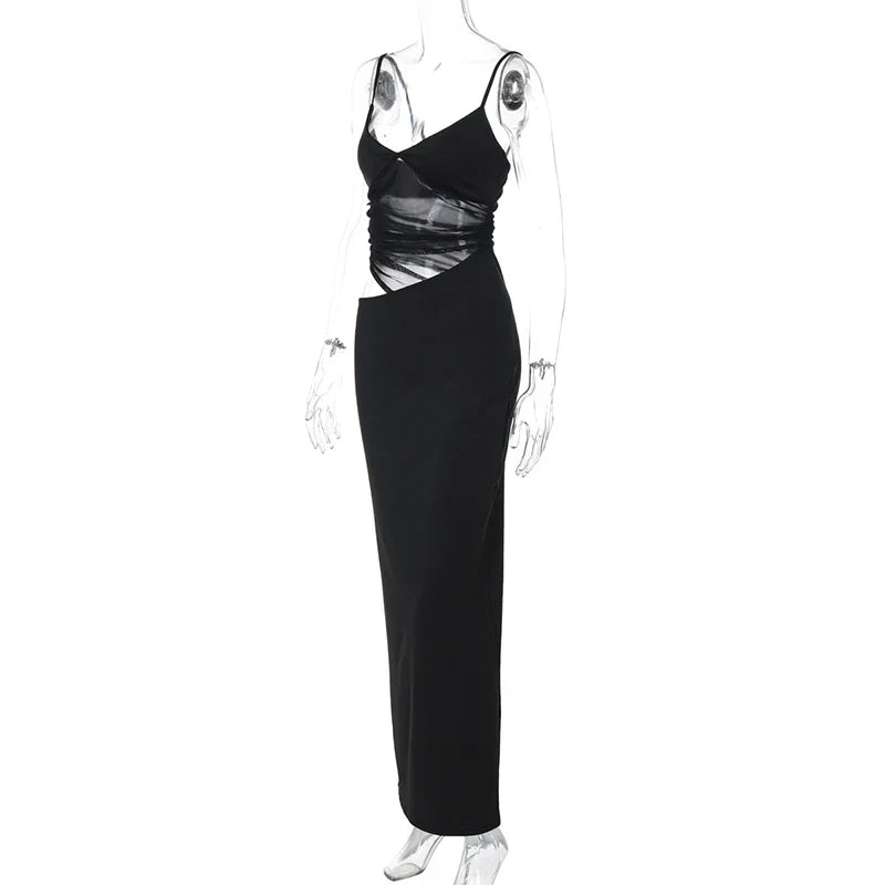 שמלת מקסי בעיצוב רשת - Emery