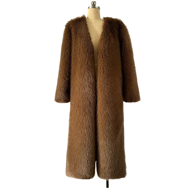 מעיל פרווה ארוך - Brinley