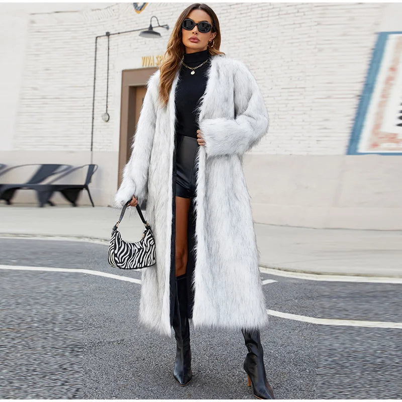 מעיל פרווה ארוך - Brinley