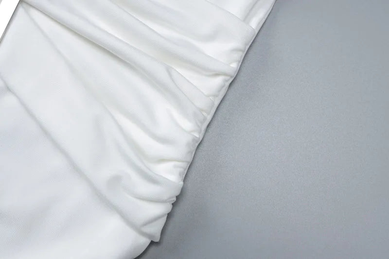 שמלת מיני גולף בעיטור חגורה שרוולים מלקחים - מוראל