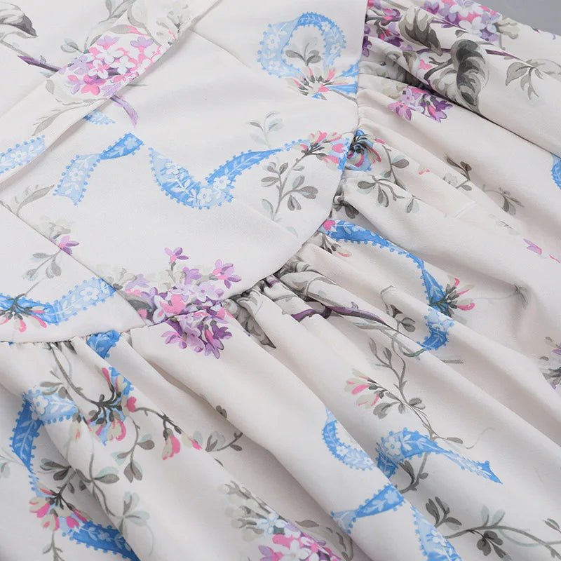 שמלת מקסי פרחונית בגזרת A - ונציה