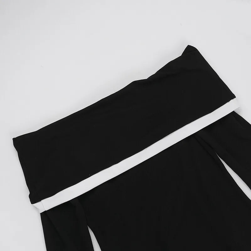 שמלת מקסי כתפיים חשופות בעיטור קווי מתאר - קייטי