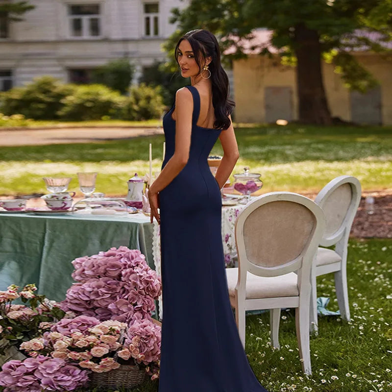 שמלת מקסי אלגנטית בעיצוב מלכותי - דיאנה