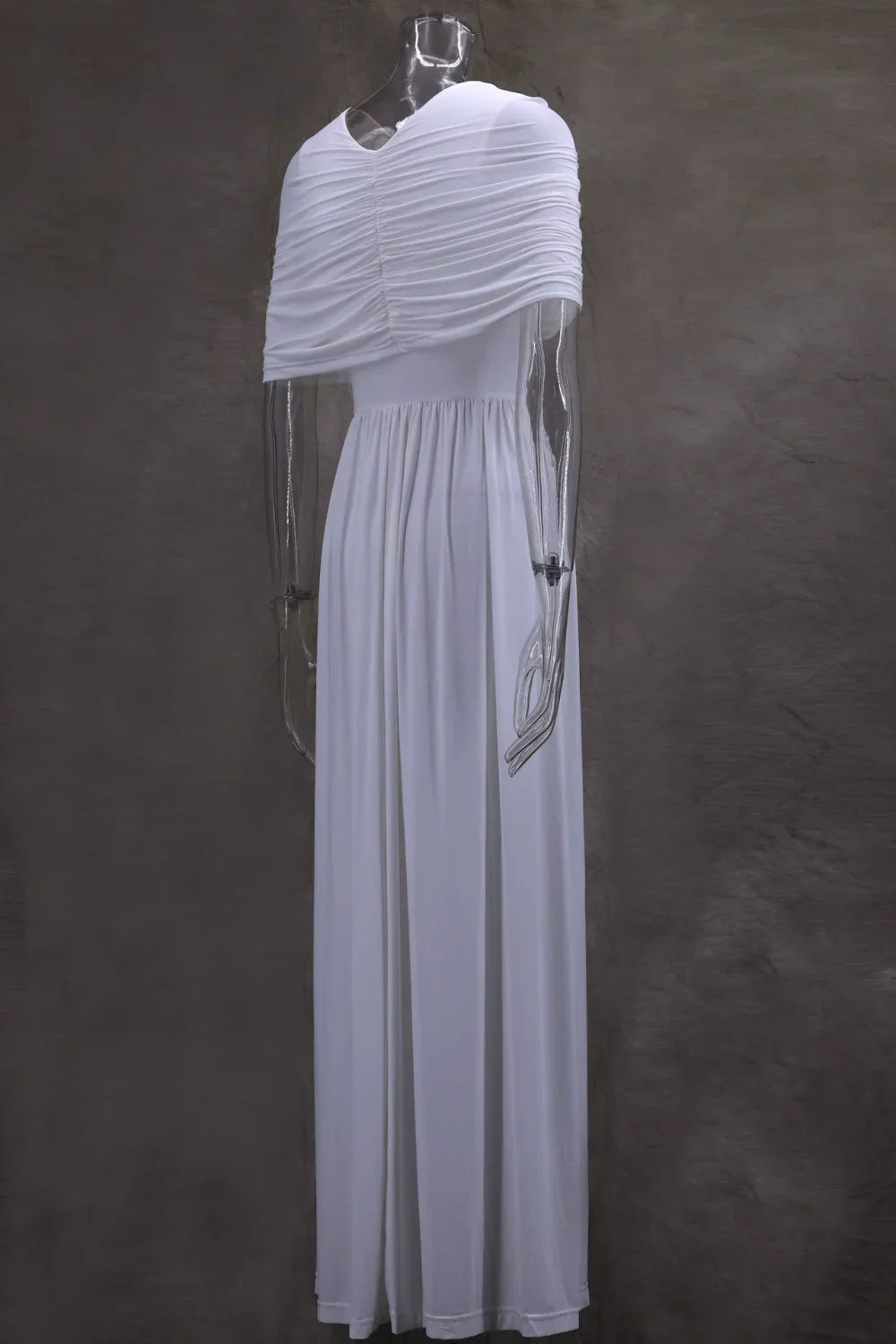 שמלת מקסי ערב אלגנטית בעיצוב כיווצים - מושקא