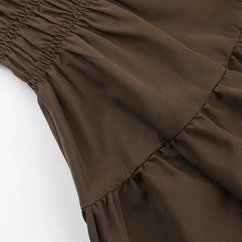 שמלת מיני מלמלה בגזרת A סטייל כפרי - טירן