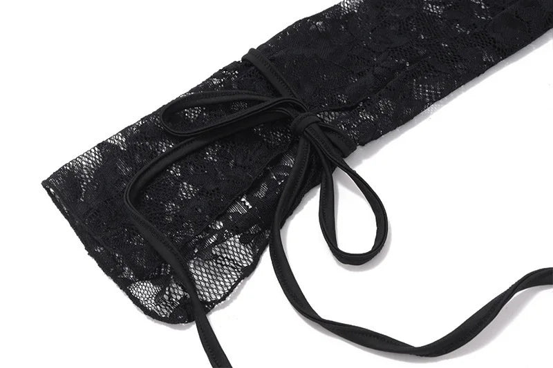 שמלת מקסי תחרה בעיצוב מחוך - נוריאל