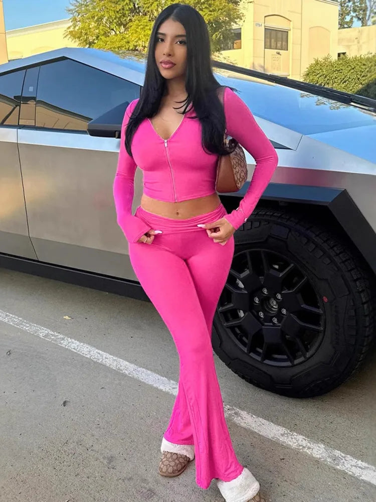 חליפת שני חלקים בד מחטב  - Ayla