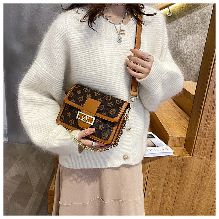 Bag with faux leather design