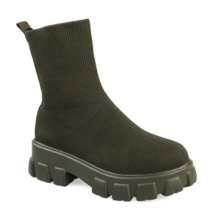 מגפי גרב בעיצוב פלטפורמה - קורי