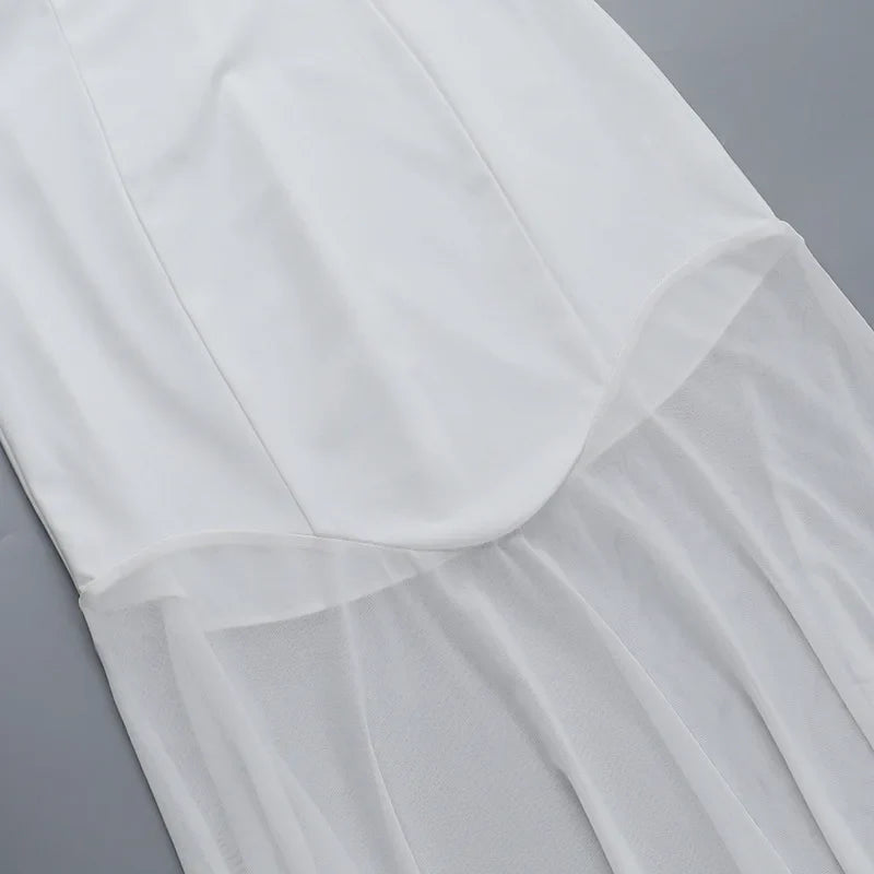 שמלת מקסי כתפייה אחת בעיצוב שיפון - מלאניה