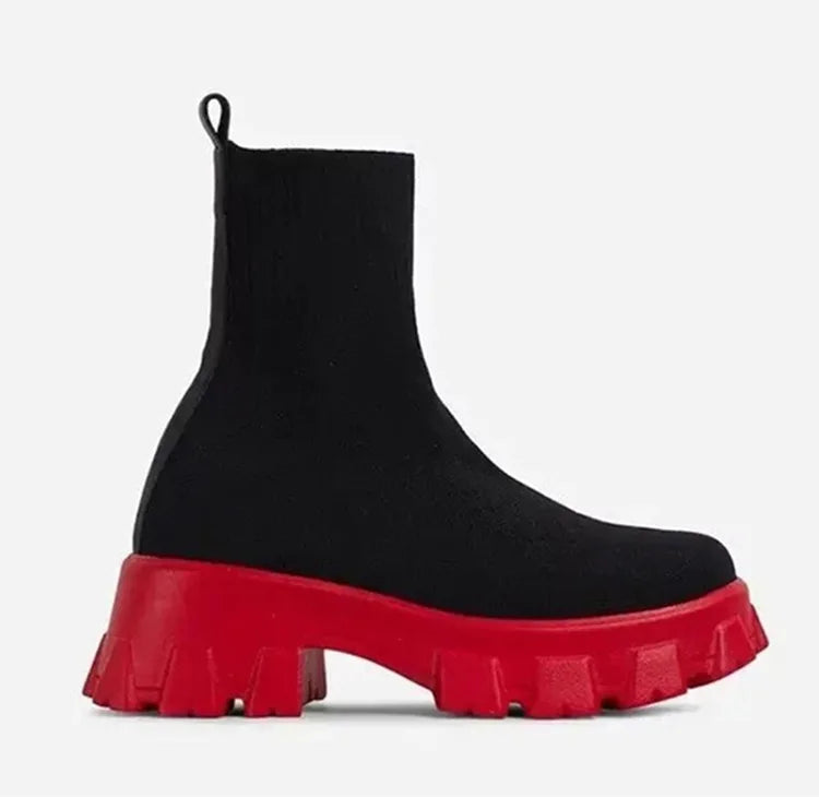 מגפי גרב בעיצוב פלטפורמה - קורי