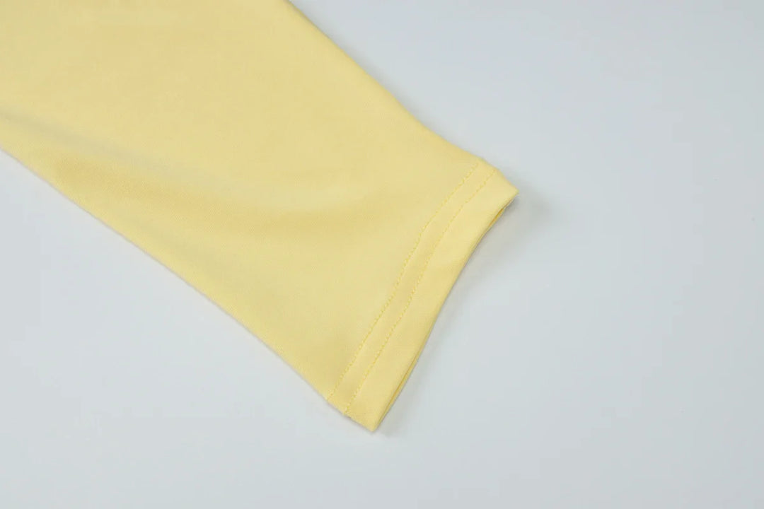 Elegant maxi dress with a slit design and a scarf decoration - RONA LI