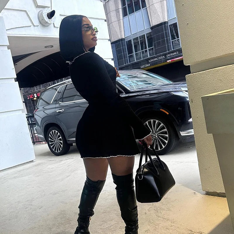 שמלת מיני סרוגה - NELLY