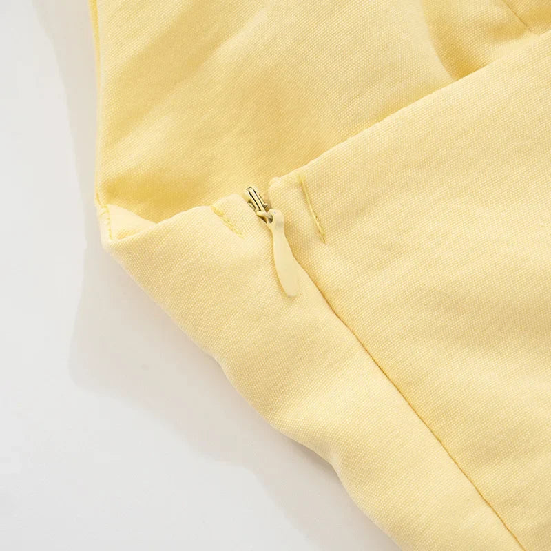 שמלת מיני בגזרת A קשירה בגב להצמדה במותן - נאלה