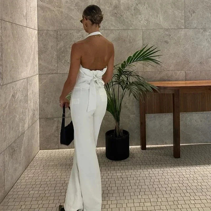 חליפת שני חלקים מחויטת מכנסיים ווסט כפתורים - פאולה