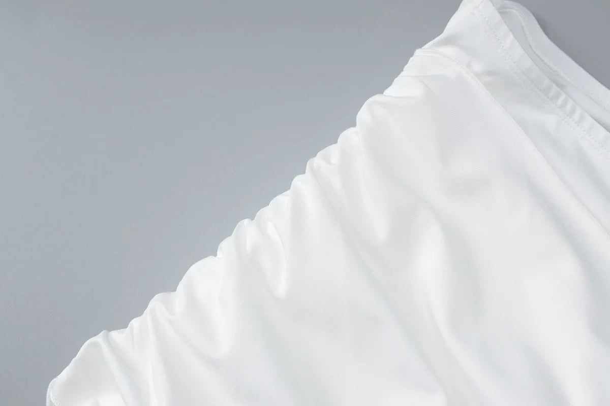 סט שני חלקים בעיצוב כיווצים חולצת טופ וחצאית מקסי - יהל