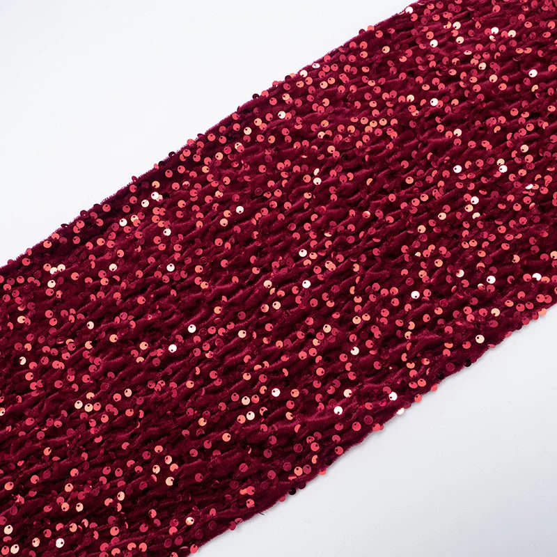 Sequin mini dress with scarf decoration - GIGI