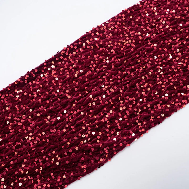 Sequin mini dress with scarf decoration - GIGI