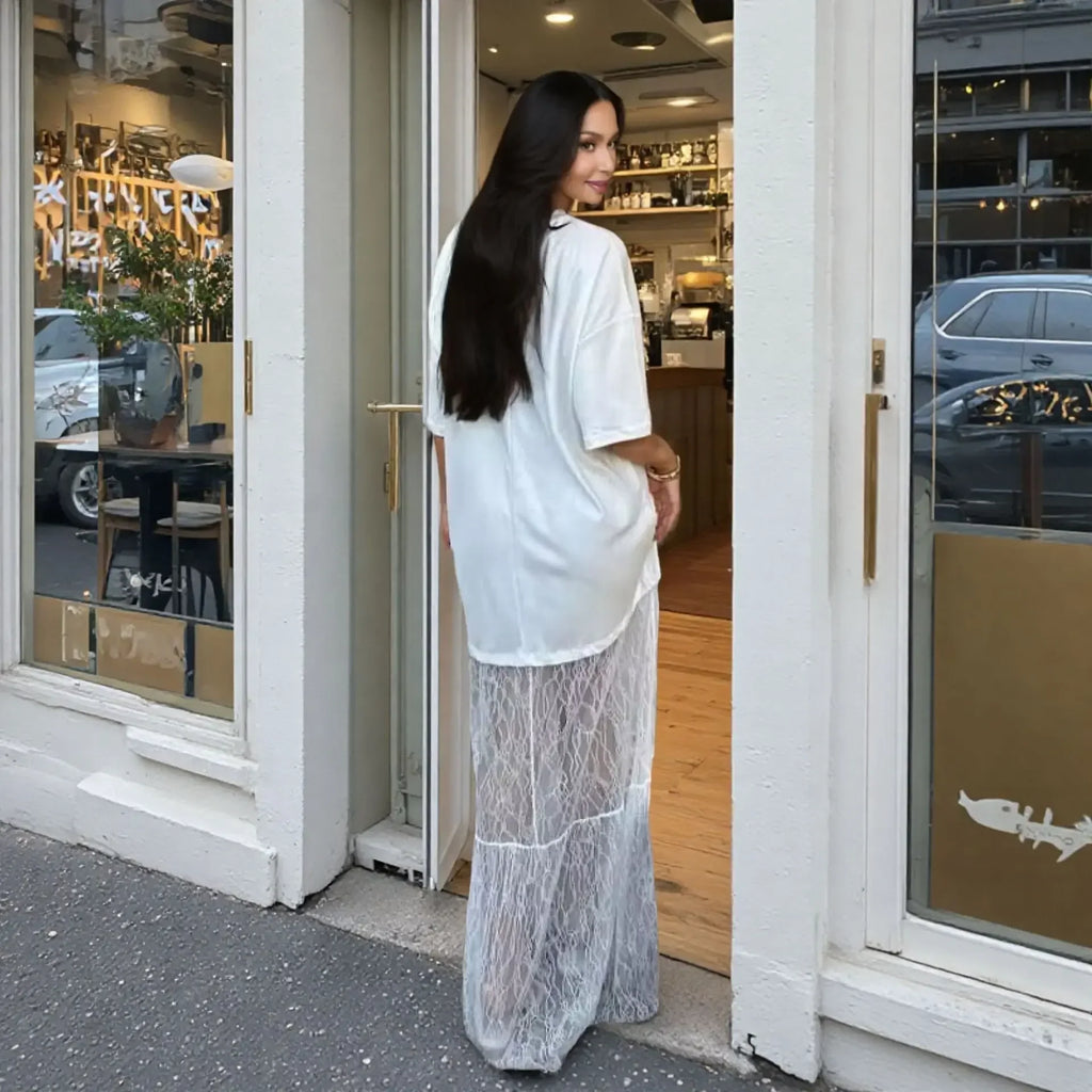 שמלת מקסי בעיצוב תחרה - מגנוליה