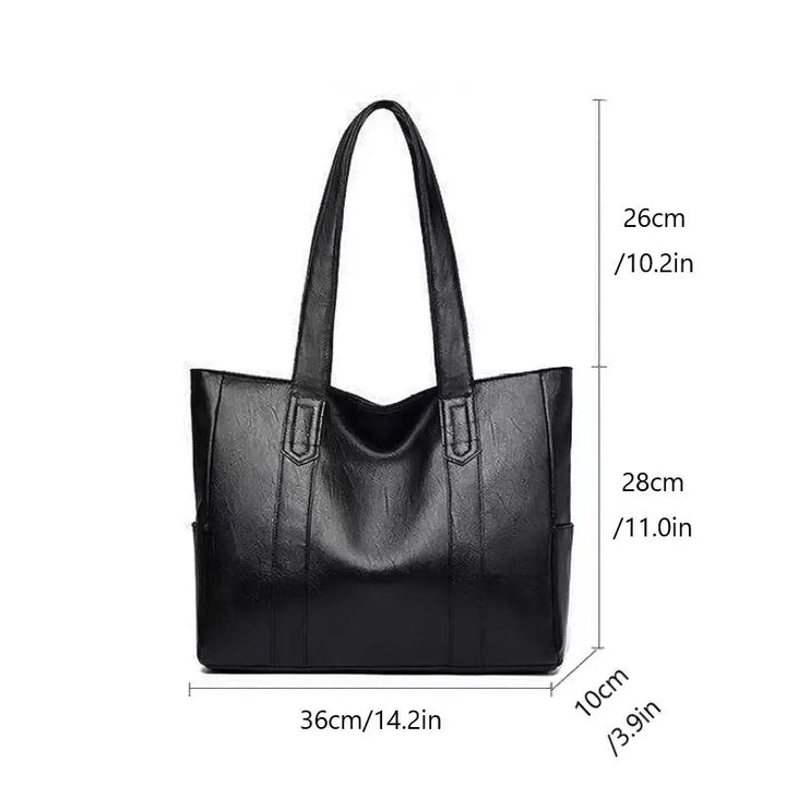 Large faux leather bag with classic design