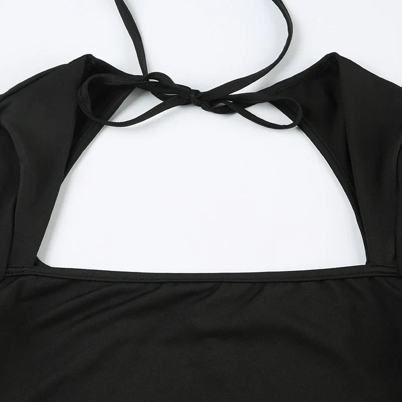 שמלת מיני בעיצוב שסע קטן וגב פתוח - NELLY