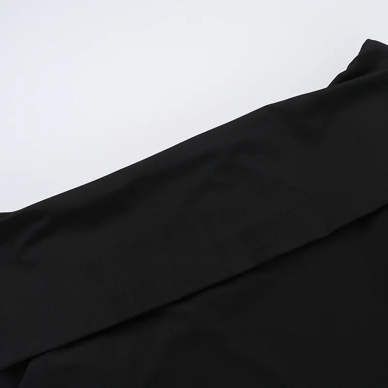 שמלת מיני בלון מונוכרום כתפיים חשופות - ליס