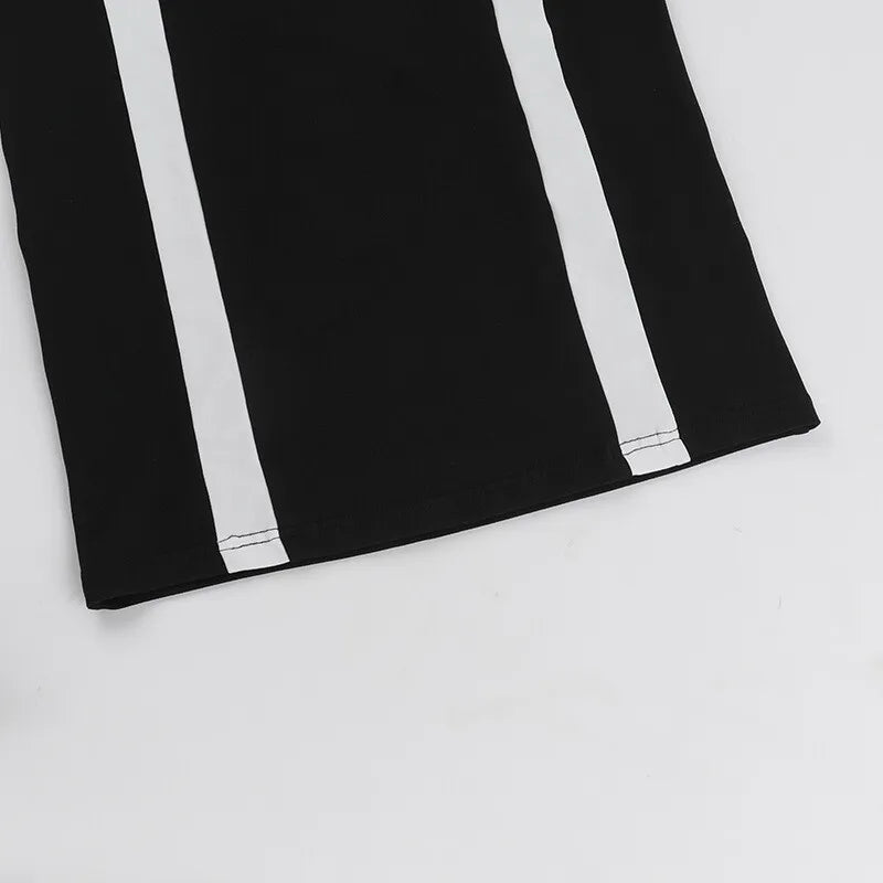 שמלת מקסי כתפיים חשופות בעיטור קווי מתאר - קייטי