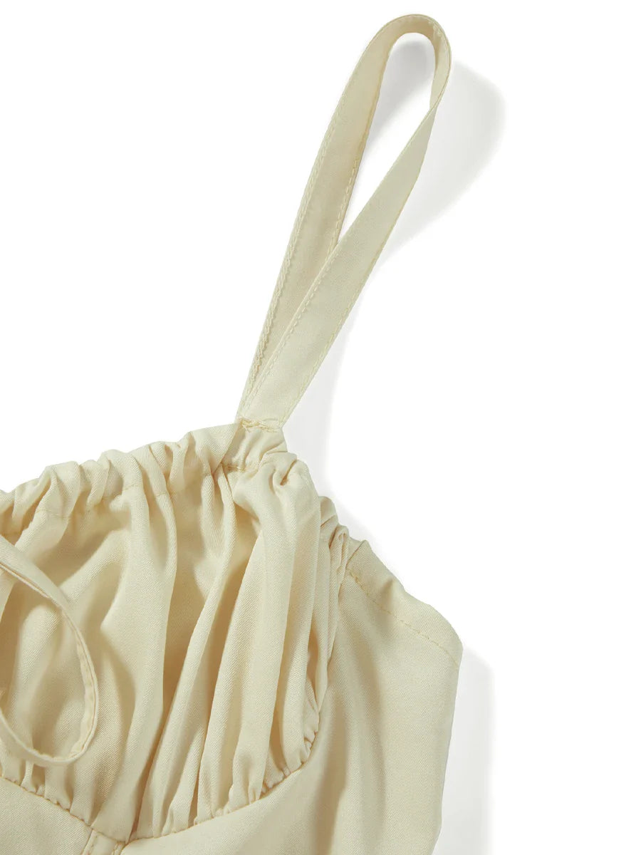 שמלת מידי קיצית בעיצוב כפרי בעיטור שסע - אלדורי