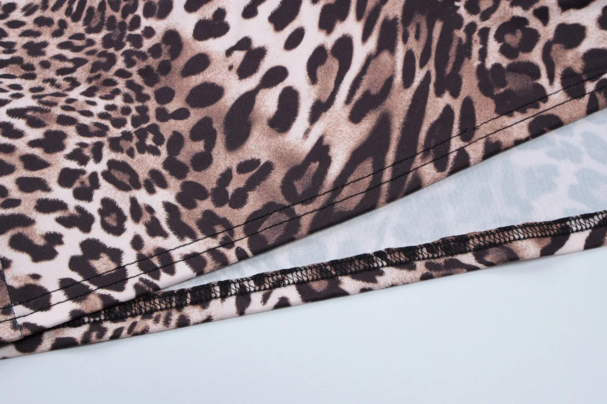 שמלת מקסי מנומרת בעיצוב שסע - סאלי