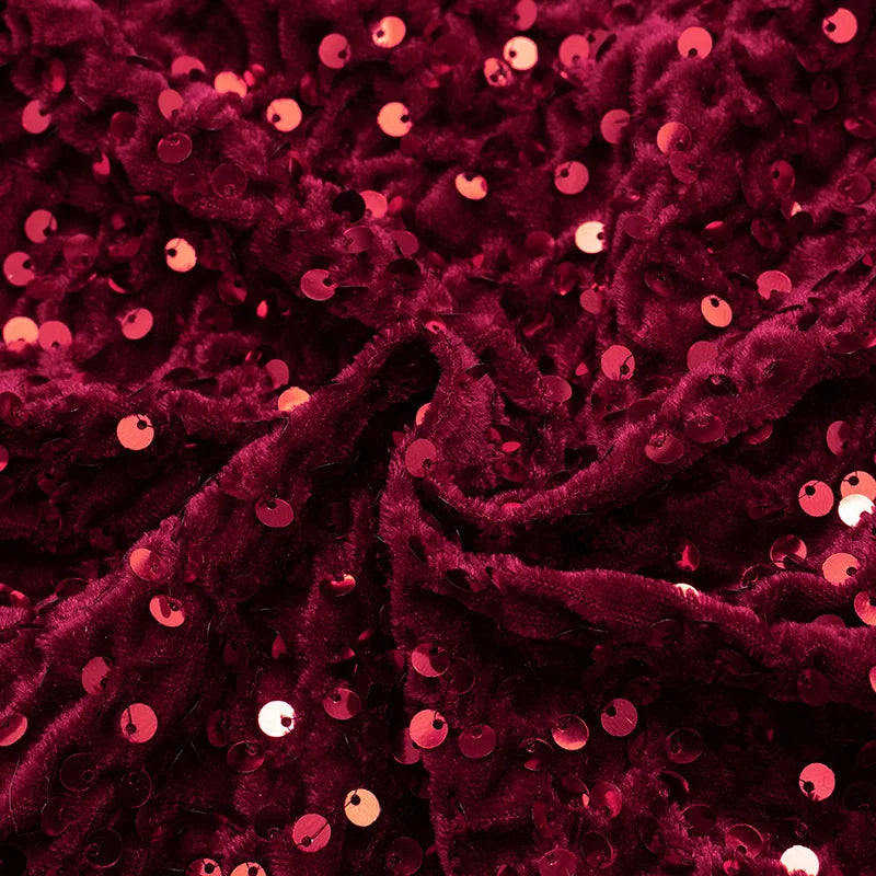 Sequin mini dress with scarf decoration - GIGI