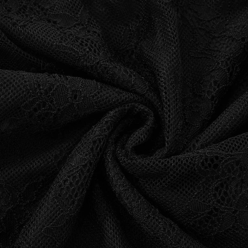 שמלת מיני כיווצים בעיצוב תחרה  - ניה