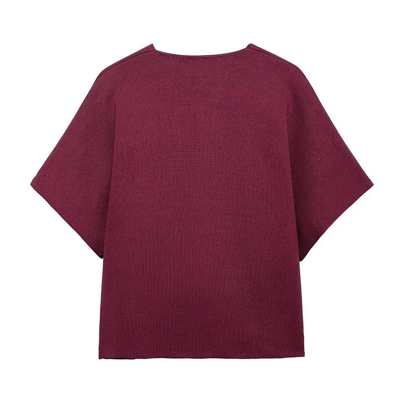 סריג אלגנטי בעיטור כפתורי זהב - נלה