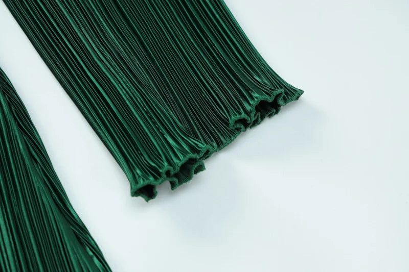 שמלת מיני בד קרפ מבריק  - וונדה