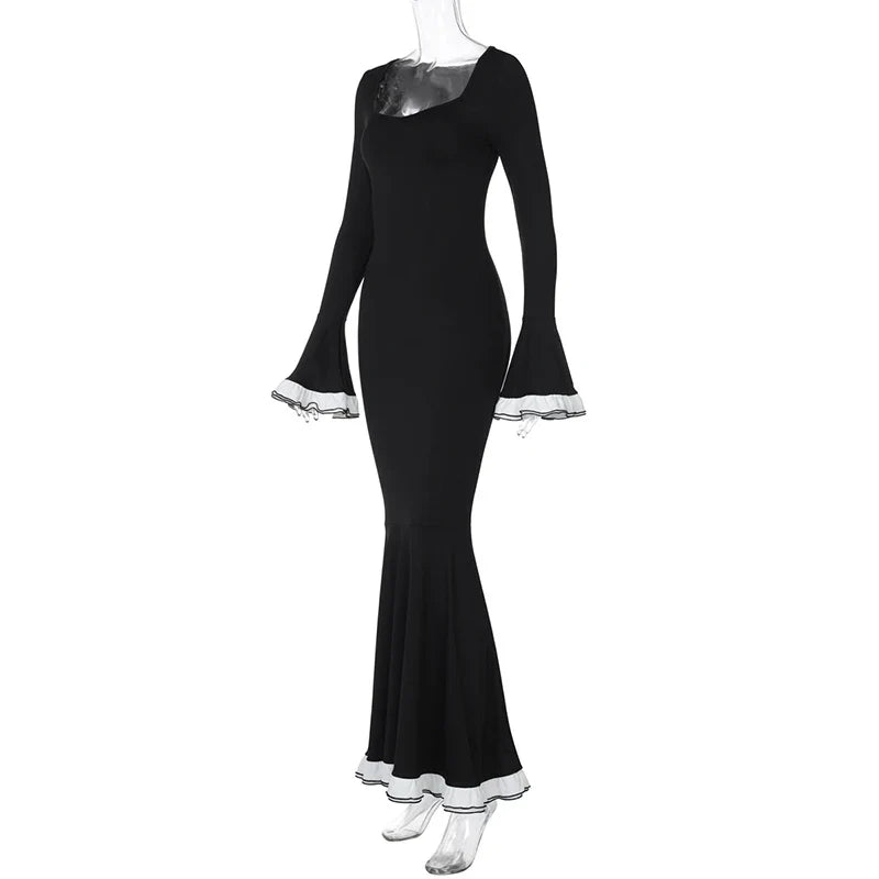 שמלת מקסי מלמלה סטייל צועני - חסמין